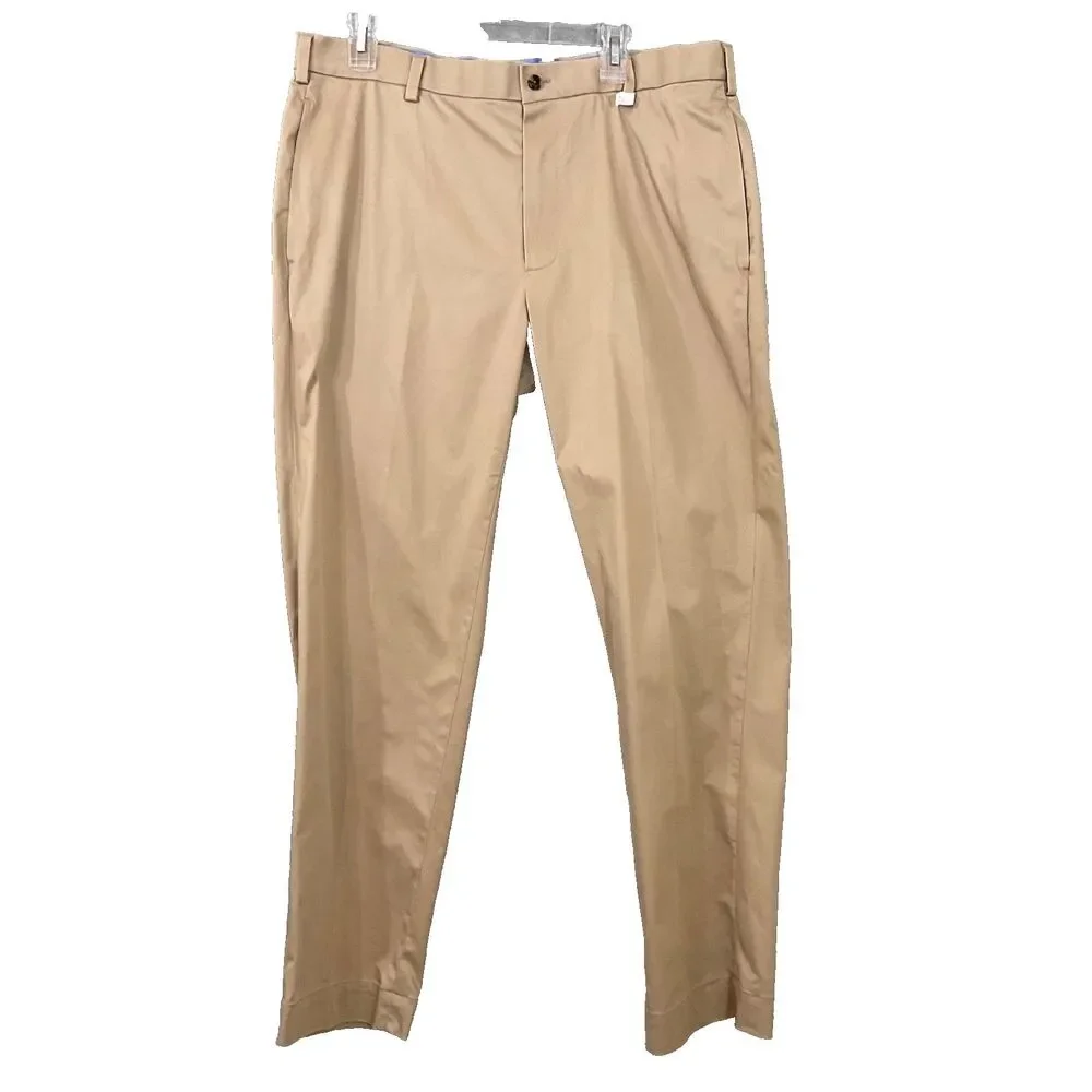 Brooks Brothers Pants Mens 37x32 Khaki Advantage Chino Clark Straight Fit Cotton